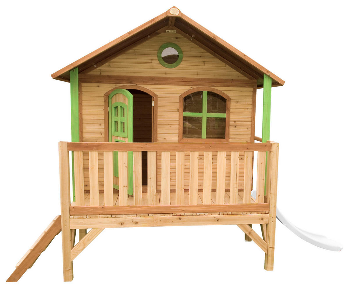 SPIELHAUS 349/233/212 cm  - Rot/Braun, Konventionell, Holz/Kunststoff (349/233/212cm)
