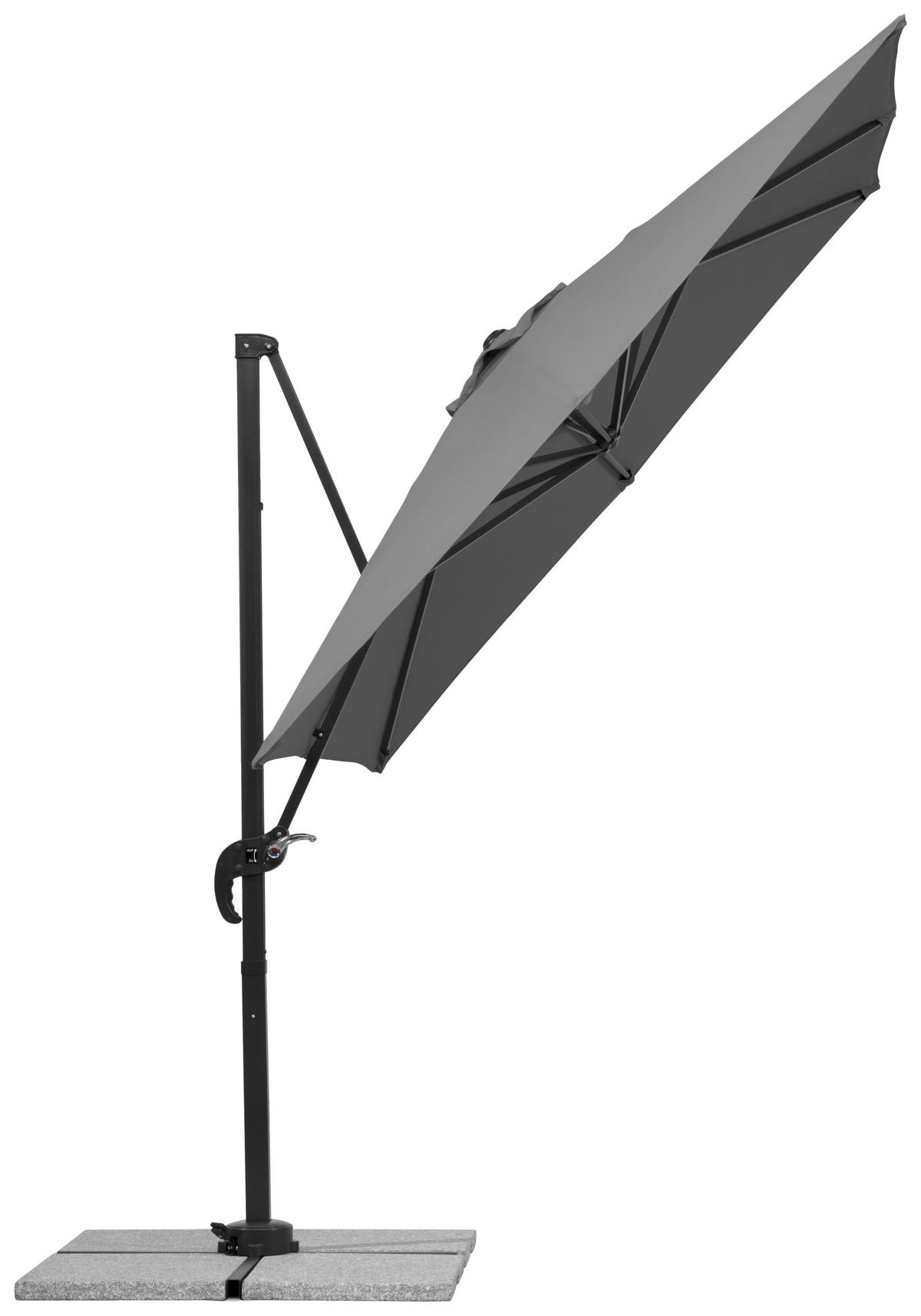 BOČNÍ SLUNEČNÍK 230/239/300 cm - antracitová, Basics, kov/textil (230/239/300cm)