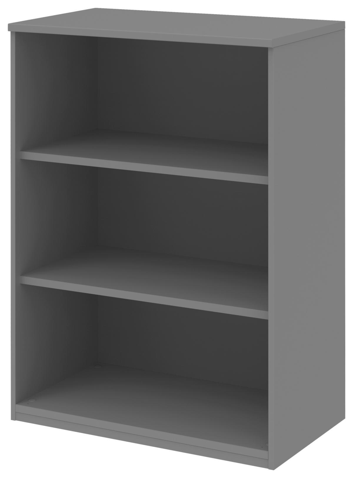 AKTENREGAL Grau  - Grau, KONVENTIONELL, Holzwerkstoff (80/111,7/43cm) - Moderano