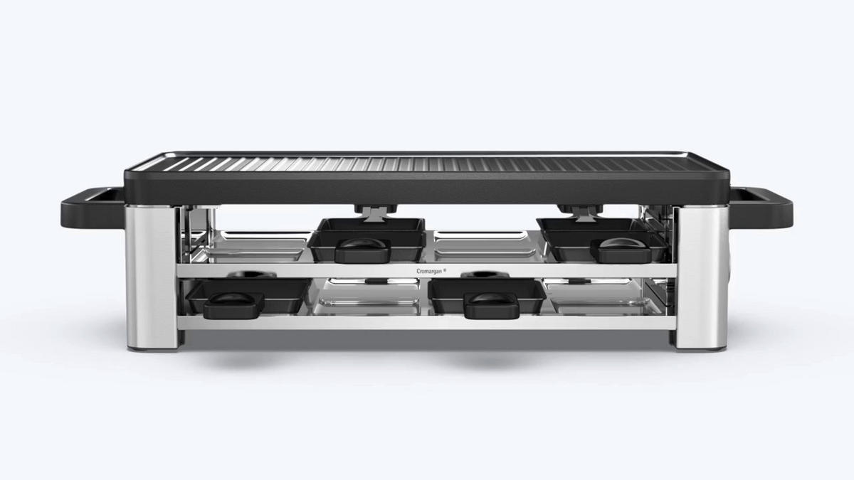 RACLETTE-GRILL WMF Lono  - Edelstahlfarben, Design, Metall (44/24/13,2cm) - WMF