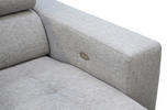 ECKSOFA Hellgrau Chenille  - Chromfarben/Hellgrau, Design, Textil (207/301cm) - Xora