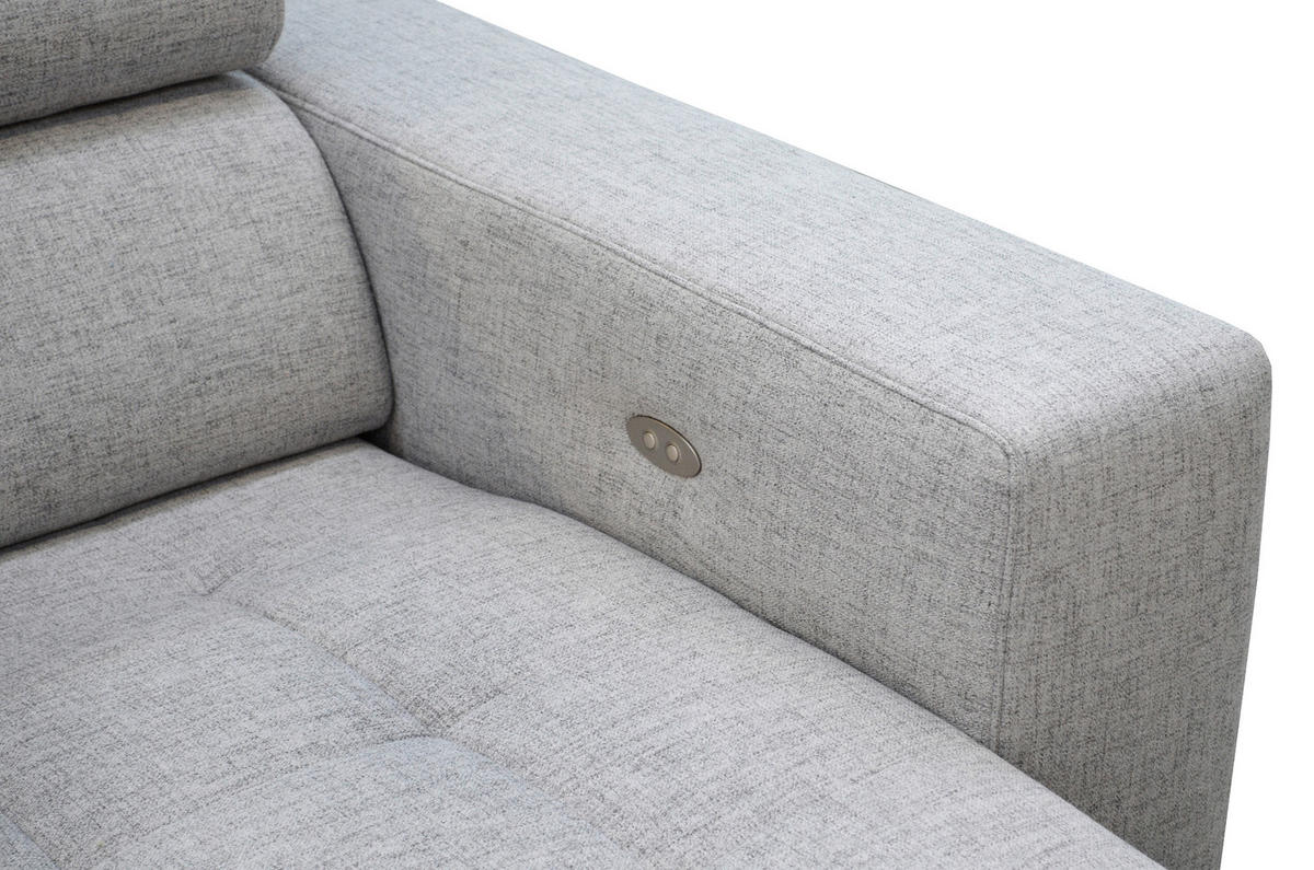 ECKSOFA in Chenille Beige  - Chromfarben/Beige, Design, Textil (207/301cm) - Xora