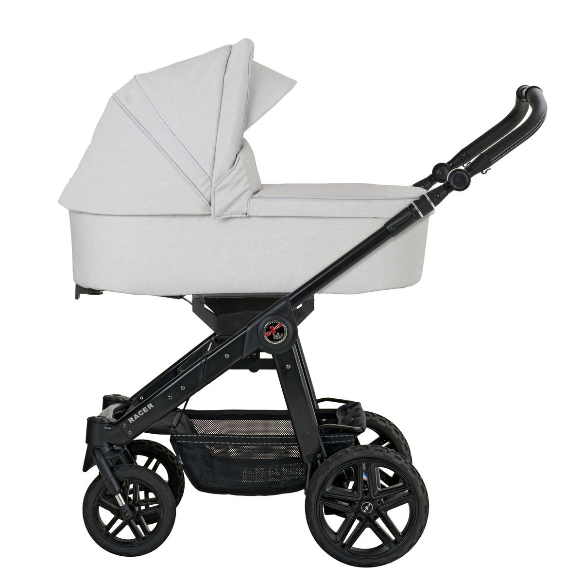 KINDERWAGENSET RACER GTS  - Hellgrau/Cappuccino, Basics, Textil/Metall (59/113/101cm) - Hartan