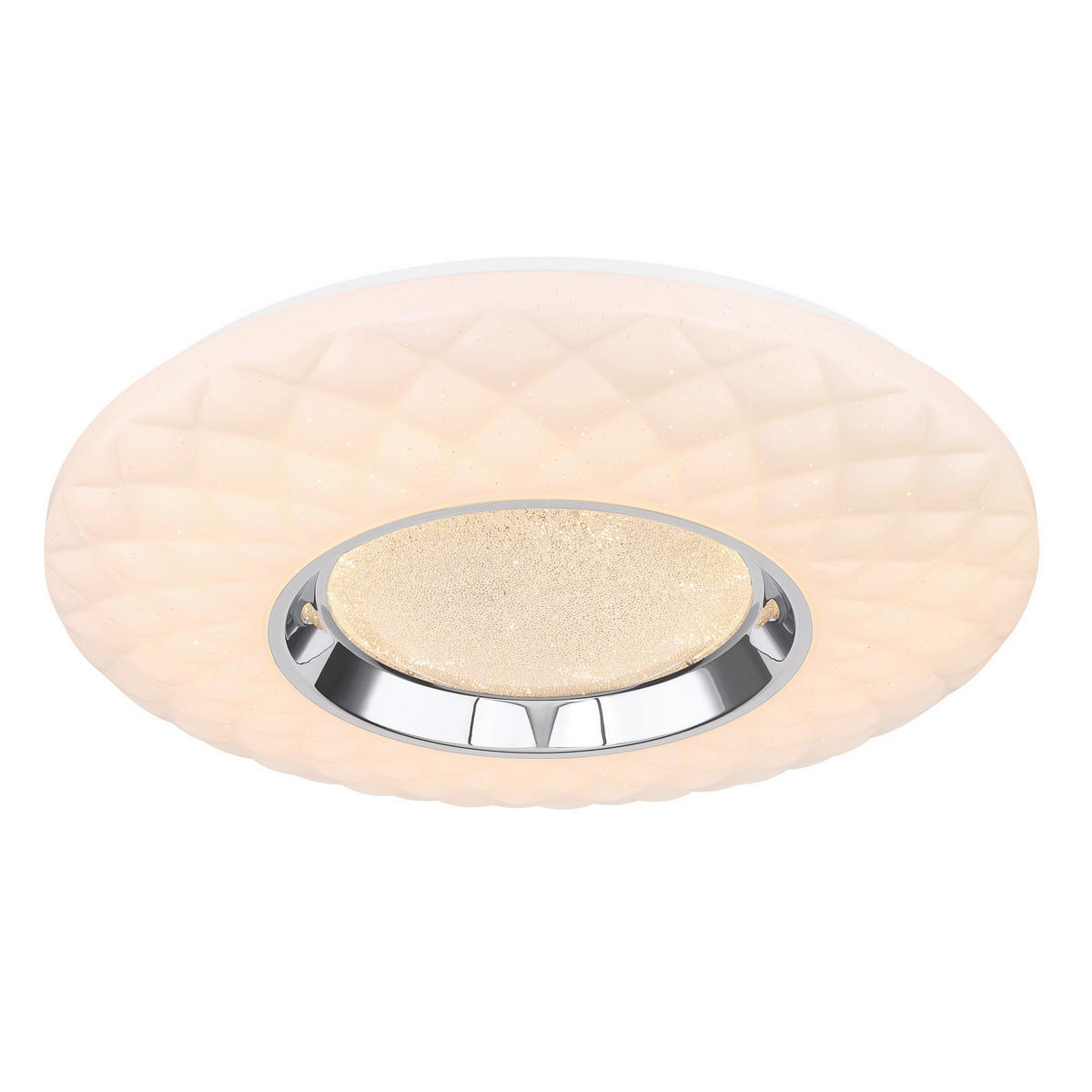 PLAFONIERĂ CU LED - alb/opal, Design, plastic/metal (49/6.8cm) - Novel