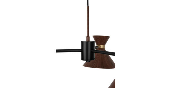 HÄNGELEUCHTE 64,5/132,5 cm  - Walnussfarben, Trend, Metall (64,5/132,5cm) - Novel