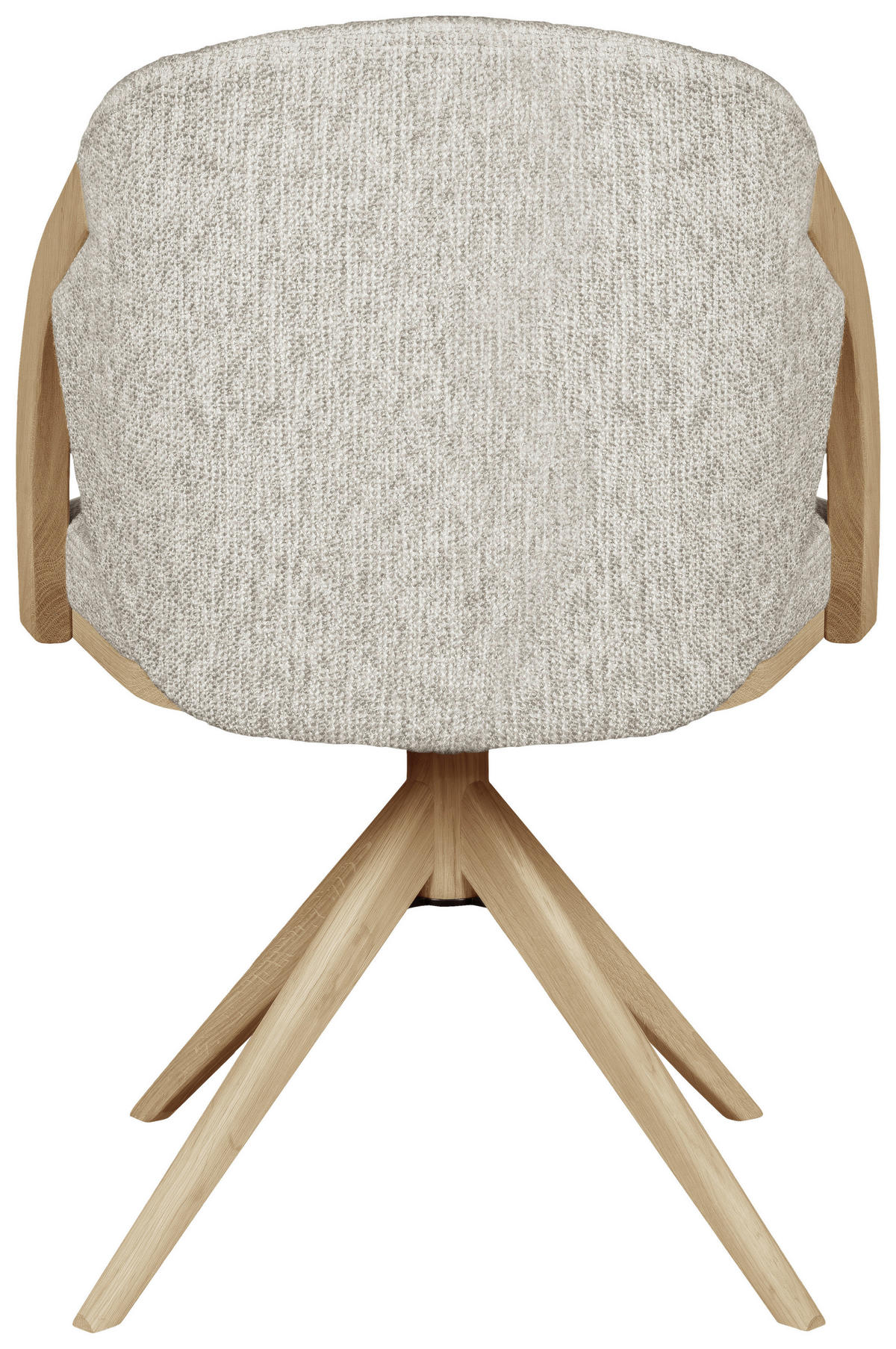 ARMLEHNSTUHL  Sitzfläche 360° drehbar Webstoff  Eichefarben, Beige  - Eiche Bianco/Eichefarben, KONVENTIONELL, Holz/Textil (61/83,5/57,5cm) - Linea Natura