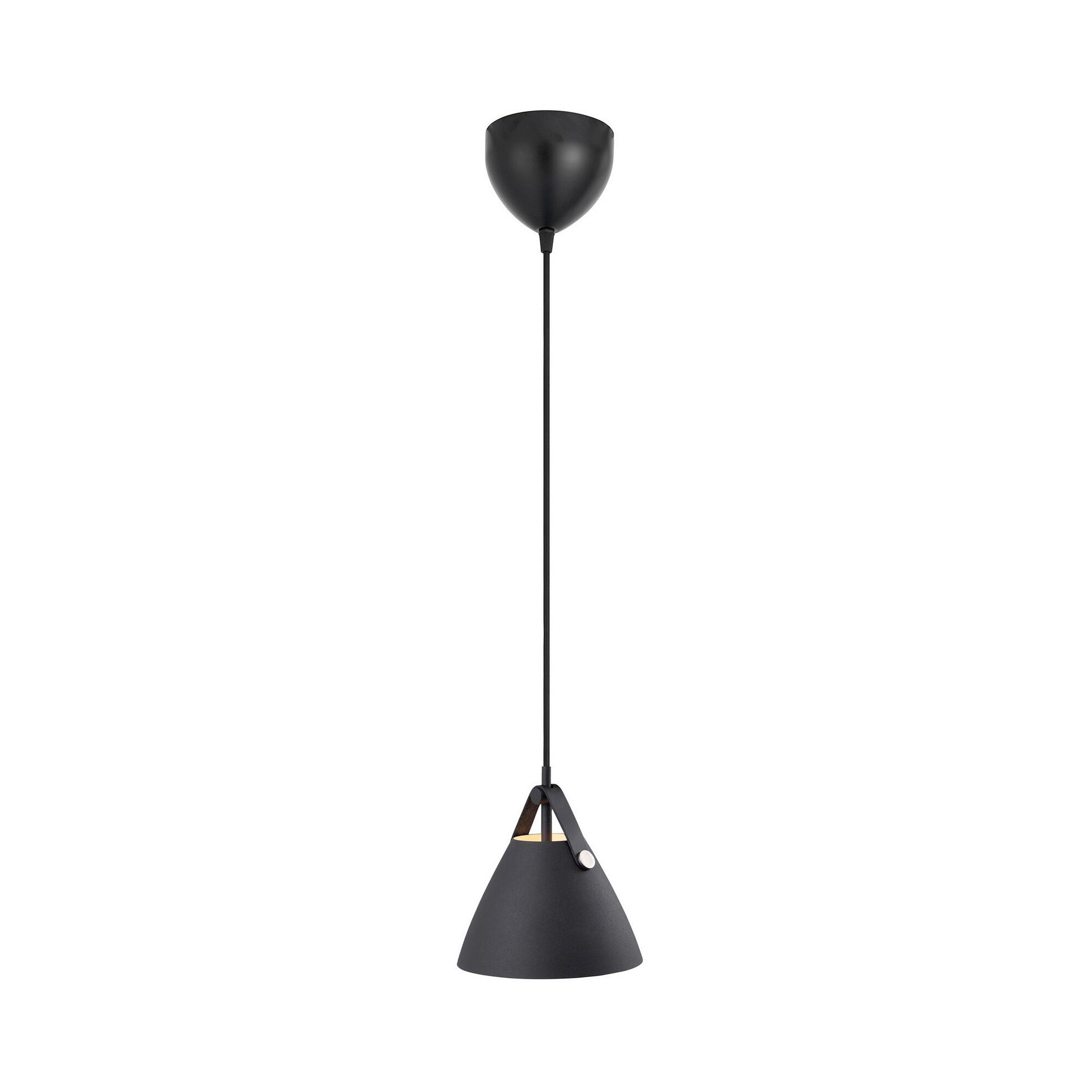 PENDELLEUCHTE Strap 18/16.5 cm  - Schwarz, Design, Metall (18/16.5cm) - Nordlux
