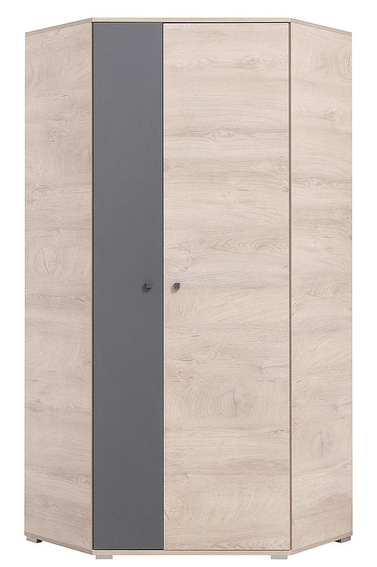 ROHOVÁ SKŘÍŇ, antracitová, barvy dubu, 90/190/90 cm - barvy dubu/antracitová, Design, kompozitní dřevo (90/190/90cm) - Cantus