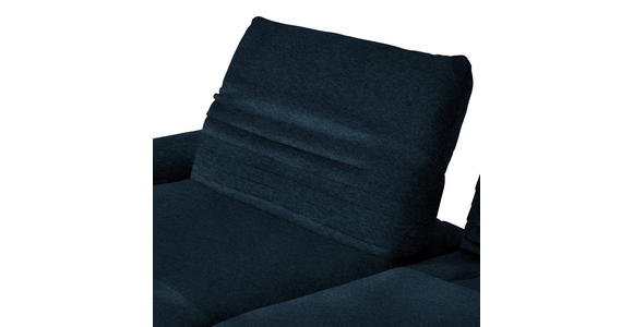 ECKSOFA  in Teddystoff Dunkelblau  170-195/280 cm  - Schwarz/Dunkelblau, Design, Textil/Metall (170-195/280cm) - Dieter Knoll