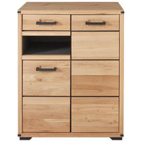 BOTNÍK, barvy grafitu, dub artisan, divoký dub, 85,1/107/40,5 cm - barvy grafitu/dub artisan, Natur, kov/dřevo (85,1/107/40,5cm) - Linea Natura