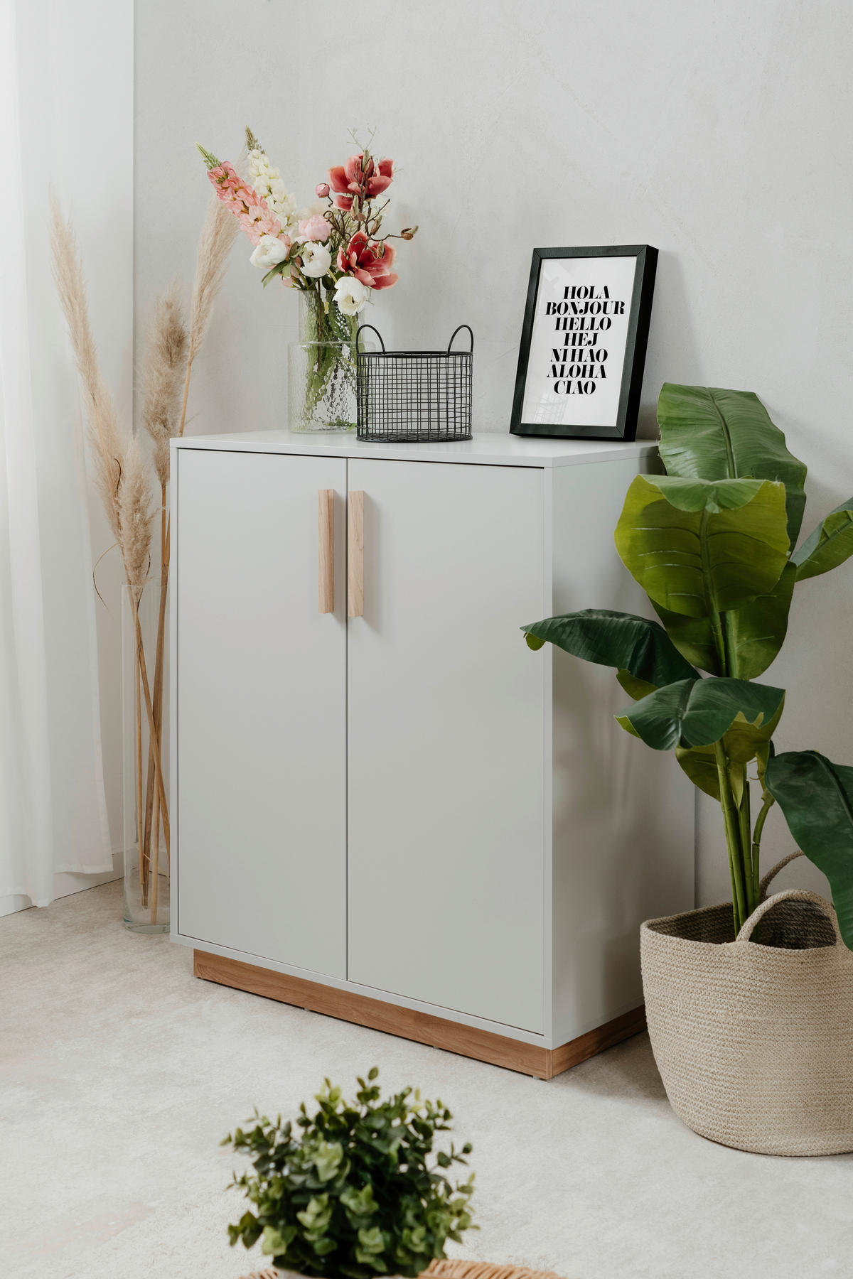 KOMMODE  in 82/94/40 cm  - Beige/Grau, KONVENTIONELL, Holzwerkstoff (82/94/40cm) - Livetastic