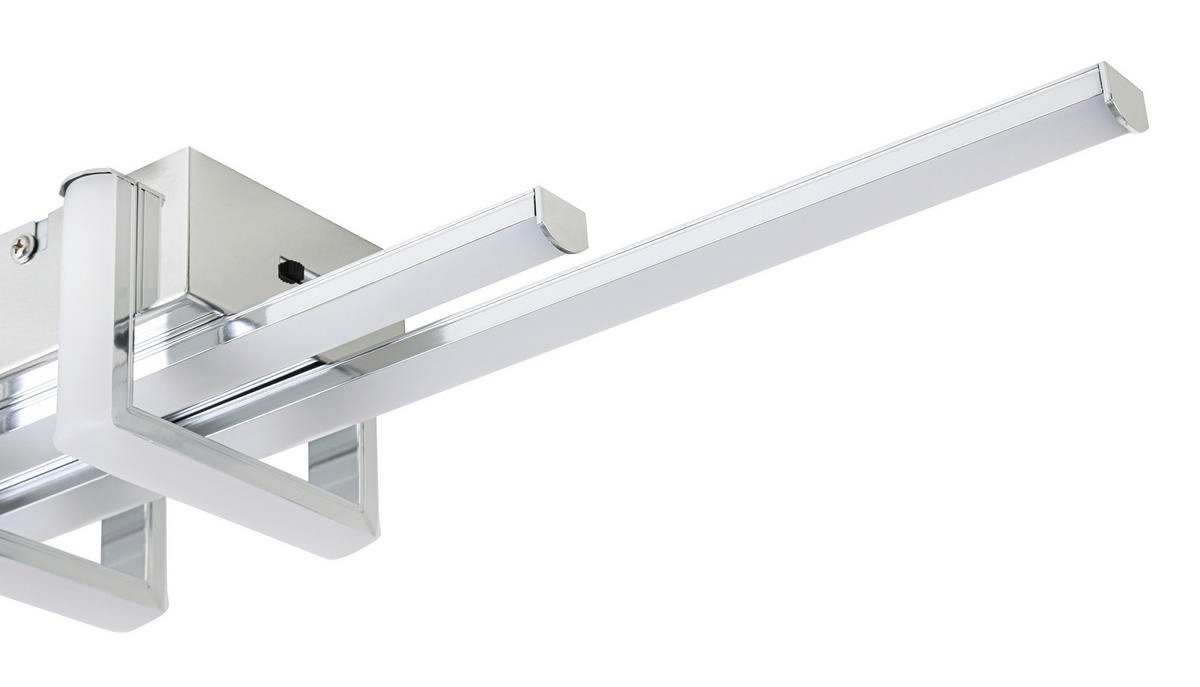DECKENLEUCHTE 18 W    62/10,5/8 cm  - Chromfarben, Trend, Kunststoff/Metall (62/10,5/8cm) - Collett's Monde