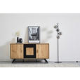 SIDEBOARD in 160/78/40 cm - Eichefarben/Schwarz, LIFESTYLE, Holzwerkstoff/Metall (160/78/40cm) - Xora