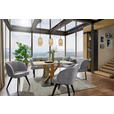 ECKBANK 233/189 cm Webstoff Dunkelgrau   - Dunkelgrau/Schwarz, Design, Textil/Metall (233/189cm) - Novel