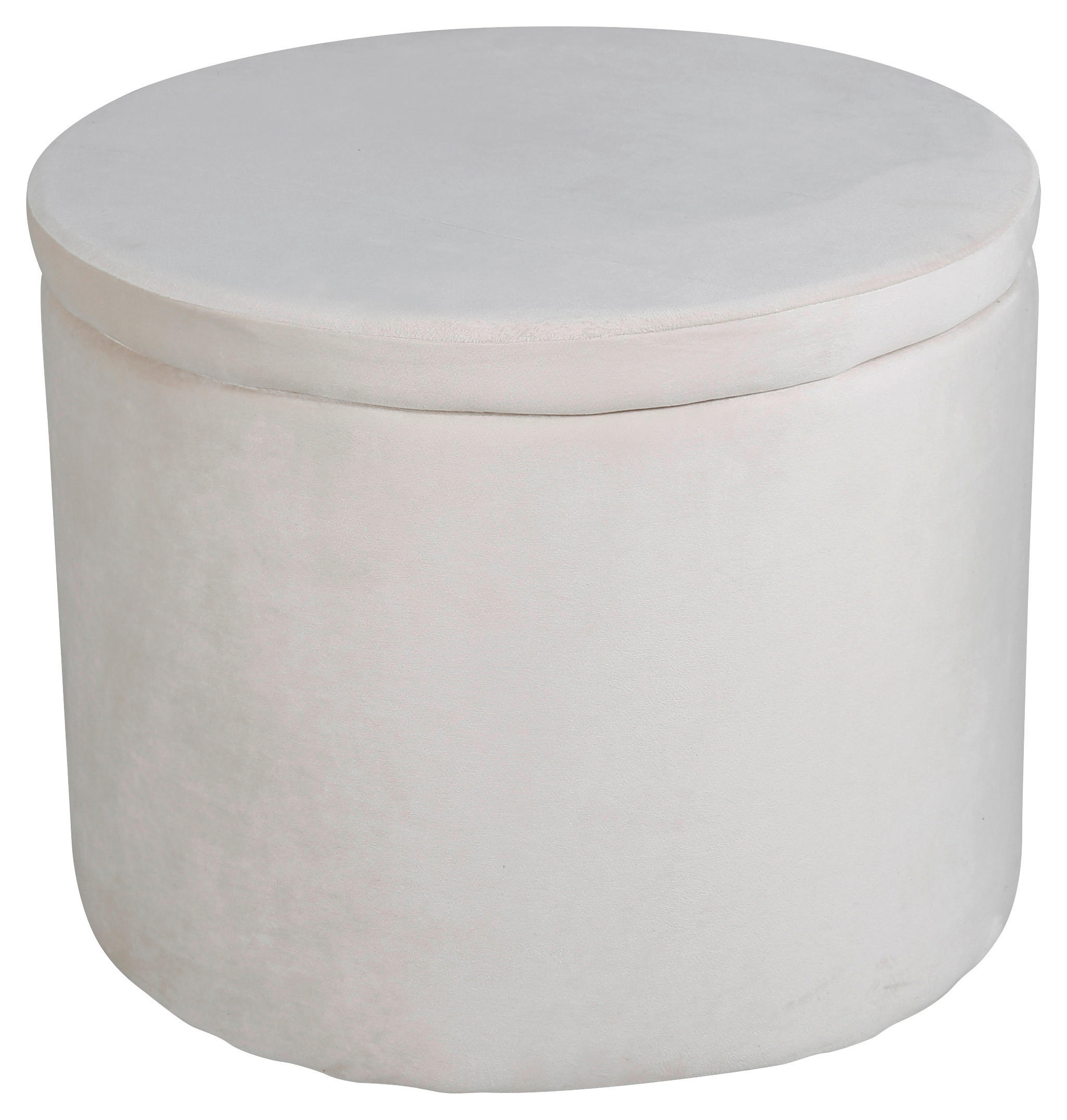 POUF in Beige Kunststoff, Textil Beige  - Beige, Design, Kunststoff/Textil (51/43/51cm) - Livetastic
