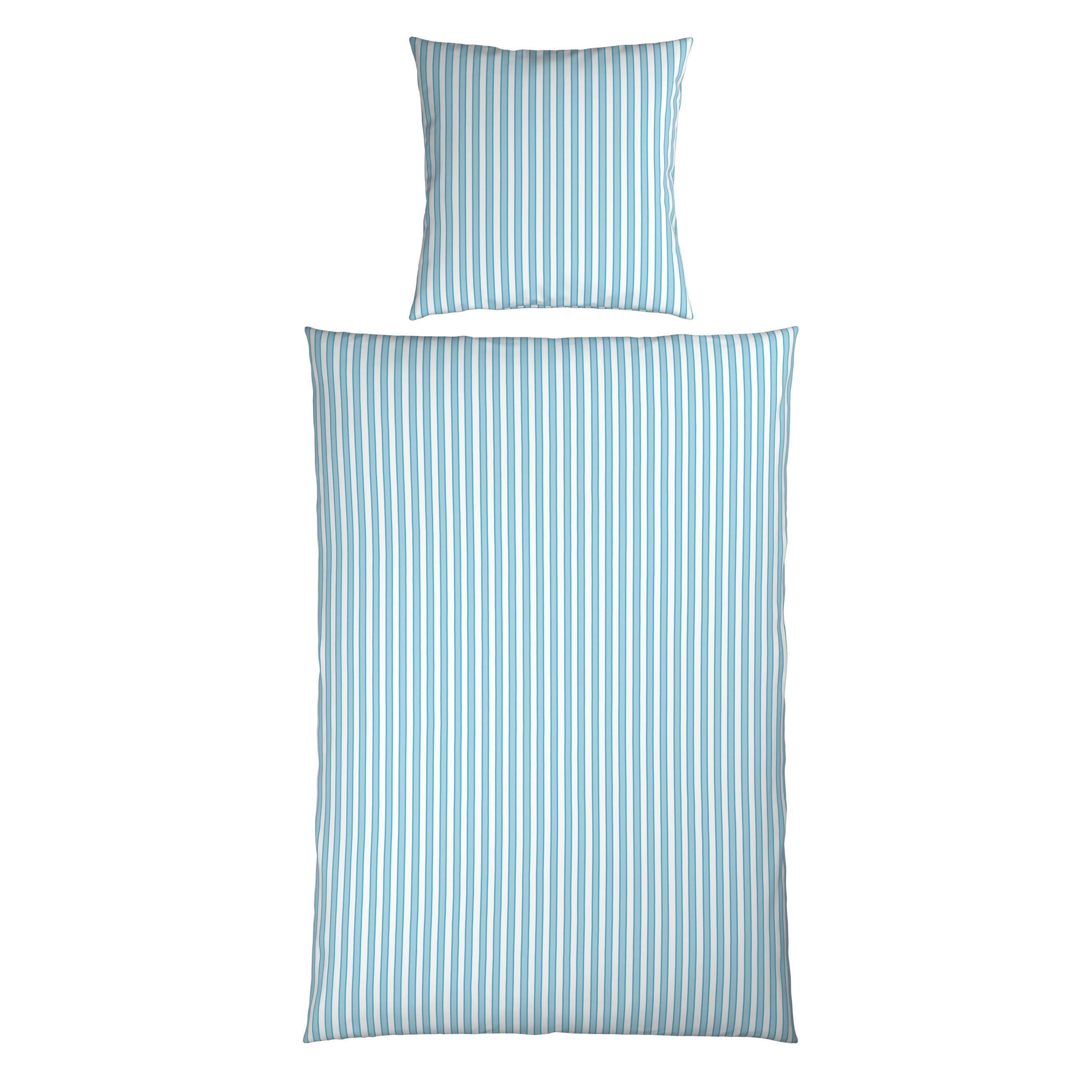 BETTWÄSCHE Renforcé 155/220 cm  - Weiß/Grau, Textil (155/220cm) - Novel