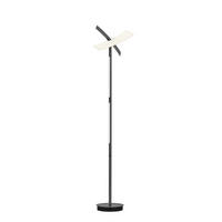 LED-STEHLEUCHTE TWICE   - Alufarben, Design, Metall (180cm) - Hell