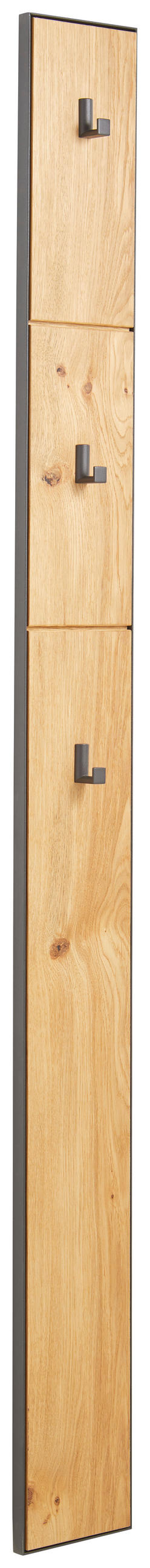 GARDEROBENPANEEL  in 15/163,5/3,7 cm  - Eichefarben/Anthrazit, Natur, Holz/Metall (15/163,5/3,7cm) - Linea Natura