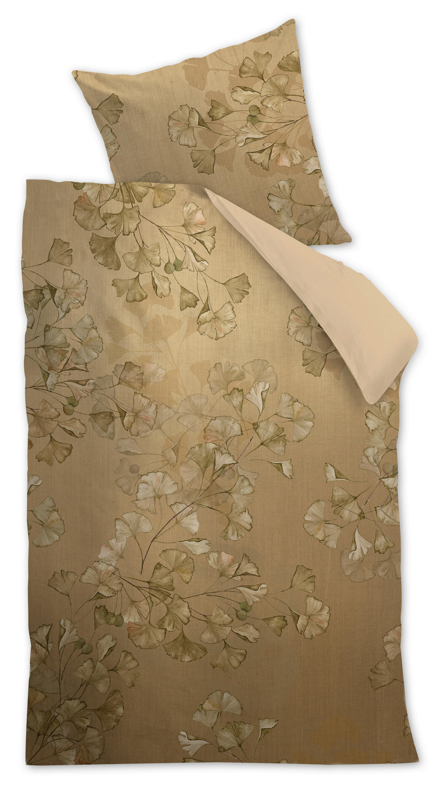 PÅSLAKANSET 2-teilig satin 150/210 cm  - guldfärgad, Design, textil (150/210cm) - Novel