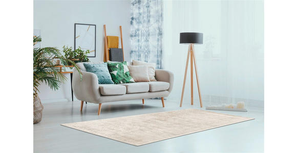 FLACHWEBETEPPICH 120/170 cm Karma Silberfarben, Beige  - Beige/Silberfarben, Basics, Textil (120/170cm) - Novel