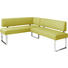 ECKBANK in Leder, Metall Chromfarben, Grün - Chromfarben/Grün, Design, Leder/Metall (165/206cm) - Novel ECKBANK in Leder, Metall Chromfarben, Grün - Chromfarben/Grün, Design, Leder/Metall (165/206cm) - Novel