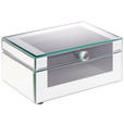 SCHMUCKBOX - Transparent/Silberfarben, Basics, Glas/Holzwerkstoff (20,8/14/9cm) - Ambia Home