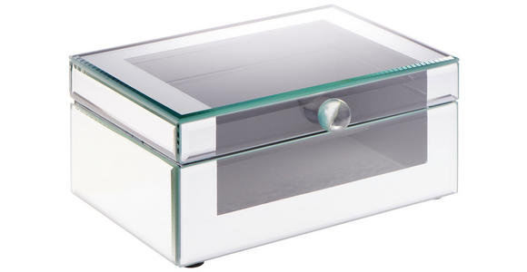 SCHMUCKBOX - Transparent/Silberfarben, Basics, Glas/Holzwerkstoff (20,8/14/9cm) - Ambia Home