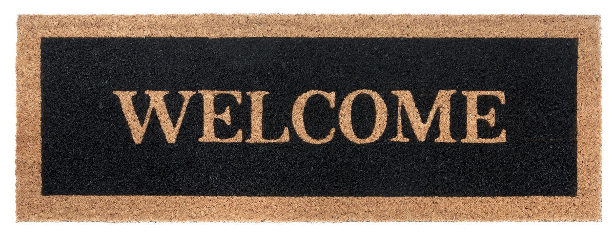 KOKOSMATTE  27/70 cm  Schwarz, Hellbraun  - Hellbraun/Schwarz, Basics, Naturmaterialien/Kunststoff (27/70cm) - Hanse Home