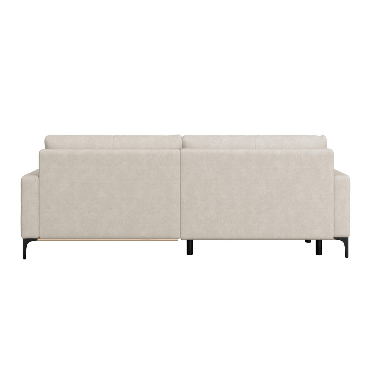 ECKSOFA in Creme  - Creme/Schwarz, Modern, Textil/Metall (238/162cm) - Ondega