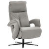 RELAXSESSEL in Leder Hellgrau  - Hellgrau/Schwarz, Design, Leder/Metall (77/110/87cm) - Valdera