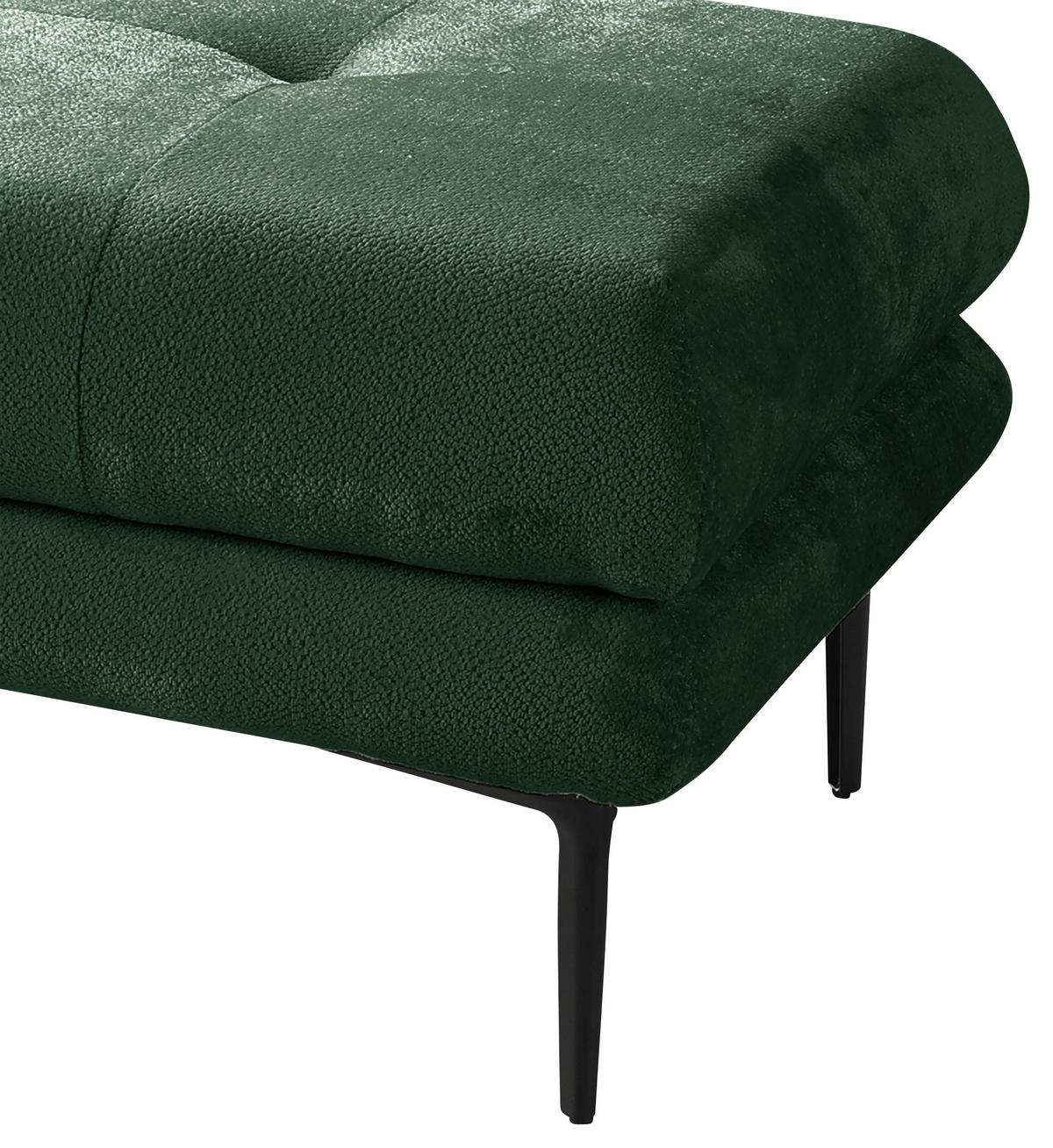HOCKER in Textil Grün  - Schwarz/Grün, Design, Textil/Metall (80/48/80cm) - MID.YOU