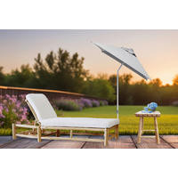 GARTENLIEGE 200/44/80 cm  - Naturfarben/Weiß, Design, Holz/Textil (200/44/80cm) - Livetastic