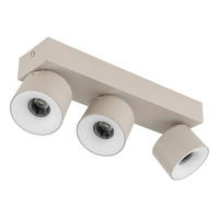 LED-STRAHLER - Sandfarben/Weiss, Design, Kunststoff/Metall (33/7.2/12cm) - Globo