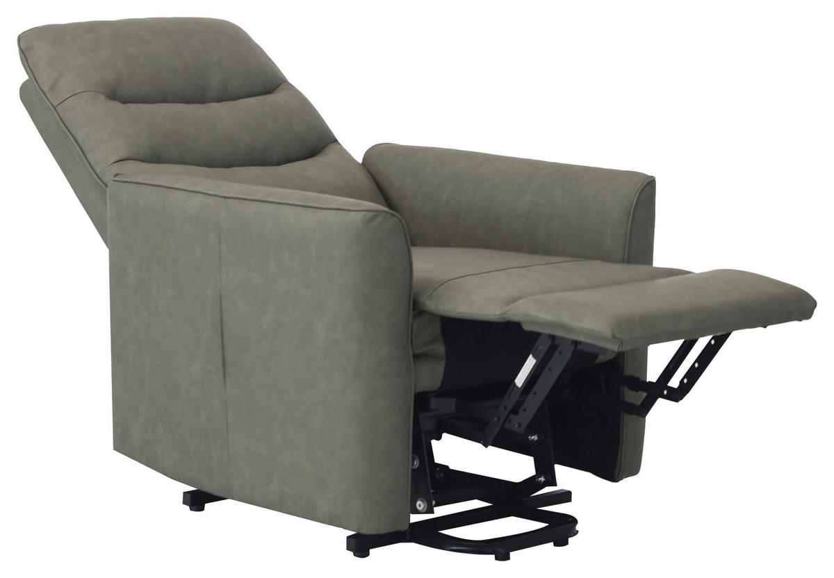 FERNSEHSESSEL in Lederlook Grün  - Schwarz/Grün, KONVENTIONELL, Textil/Metall (76/105/88cm) - MID.YOU