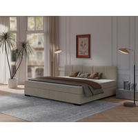 BOXSPRINGBETT 240/200 cm  in Beige  - Beige/Schwarz, MODERN, Karton/Holz (240/200cm) - MID.YOU