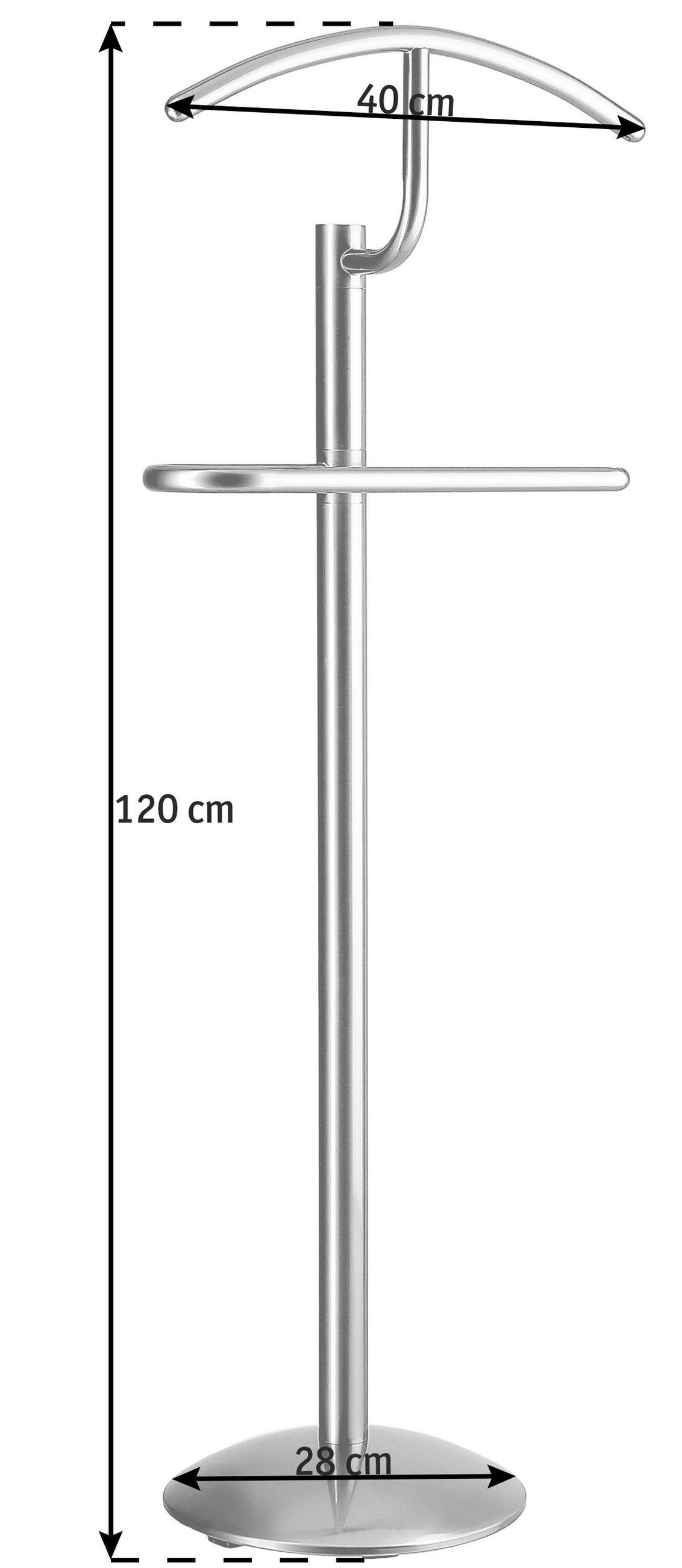 HERRENDIENER Edelstahlfarben  - Edelstahlfarben, Design, Metall (40/120/28cm) - Boxxx