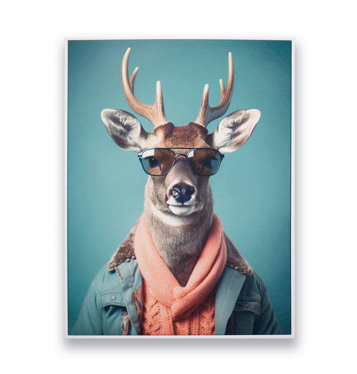 KUNSTDRUCK 45/60 cm  - Weiss/Multicolor, Trend, Holzwerkstoff/Kunststoff (45/60cm) - Monee