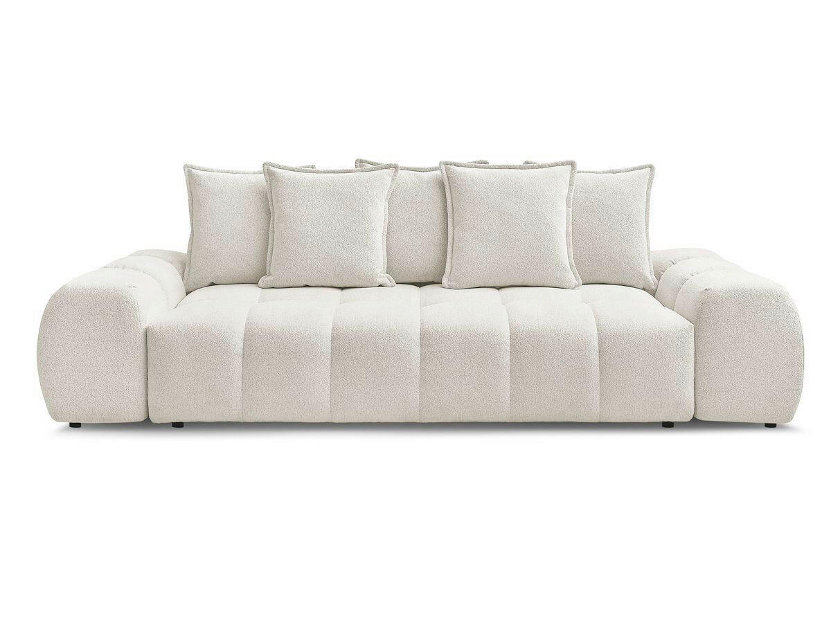 3-SITZER-SOFA EVEREST Flachgewebe Weiß  - Schwarz/Weiß, MODERN, Kunststoff/Textil (278/90/115cm)