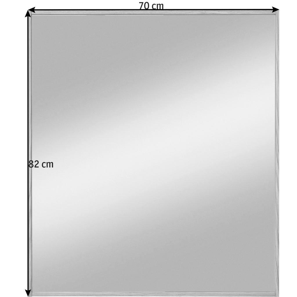 Thumbnail - Xxxl Wandspiegel, Eiche Bianco, Glas, Eiche, furniert, rechteckig, 84x82x1.5 cm, Goldenes M, Made in Germany, DGM-Klimap...