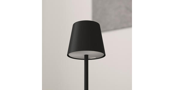 AKKU-TISCHLEUCHTE Jubidubiläum 8,6/20,3 cm  - Schwarz, Basics, Kunststoff/Metall (8,6/20,3cm) - Novel