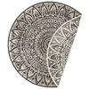 FLACHWEBETEPPICH 100 cm Nora Creme, Schwarz  - Creme/Schwarz, Design, Kunststoff (100cm)