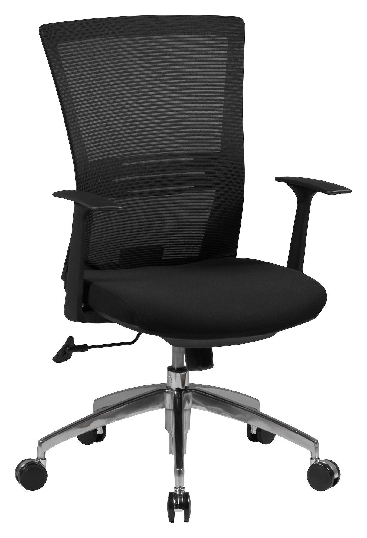 DREHSTUHL Webstoff Schwarz  - Schwarz/Alufarben, Modern, Kunststoff/Textil (63/97/63cm) - MID.YOU