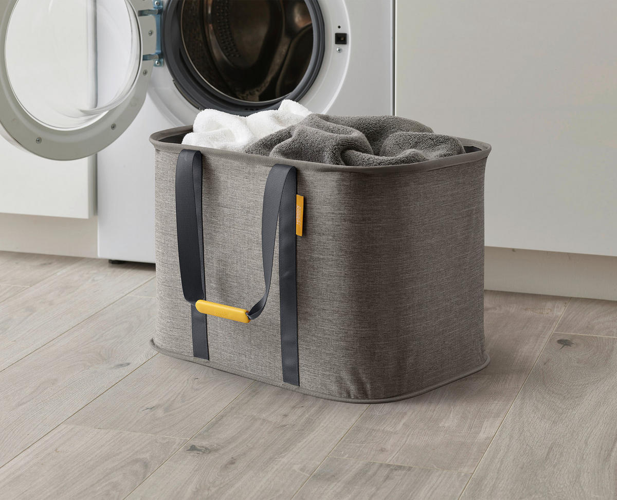 WÄSCHEKORB - Grau, Basics, Kunststoff/Textil (52/35/35,8cm) - Joseph Joseph