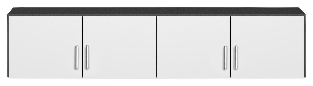 AUFSATZSCHRANK 181/39/54 cm  in  - Alufarben/Weiß, KONVENTIONELL, Holzwerkstoff (181/39/54cm) - Rauch Möbel