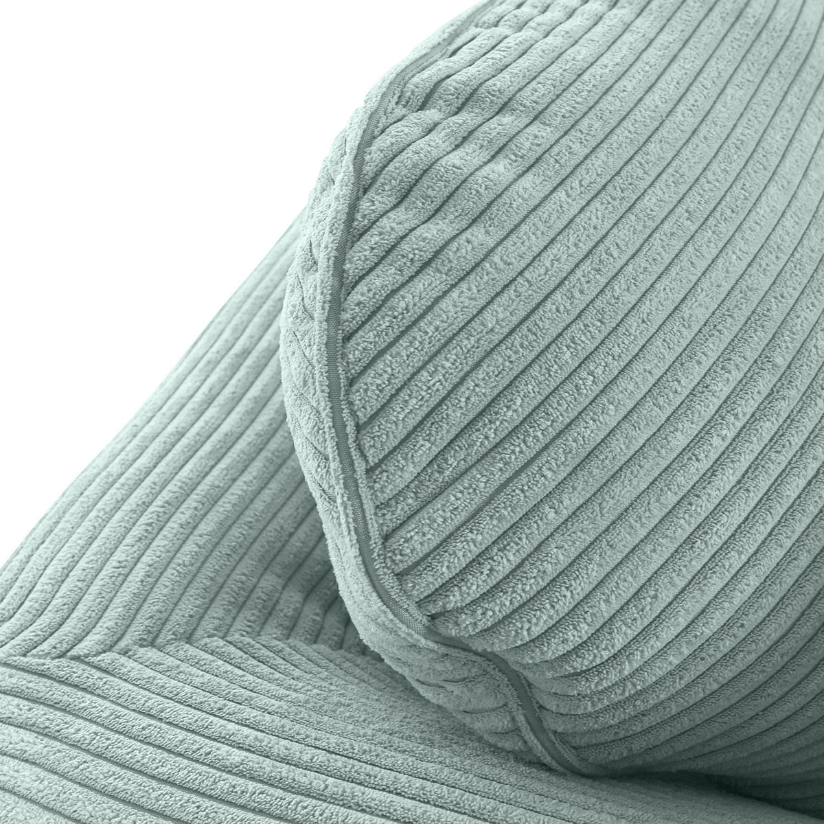 2-SITZER-SOFA Cord Mintgrün  - Dunkelbraun/Mintgrün, KONVENTIONELL, Holz/Textil (190/70/90cm) - home24