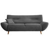 3-SITZER-SOFA in Chenille Anthrazit  - Wildeiche/Anthrazit, Modern, Holz/Textil (205/81/90cm) - MID.YOU