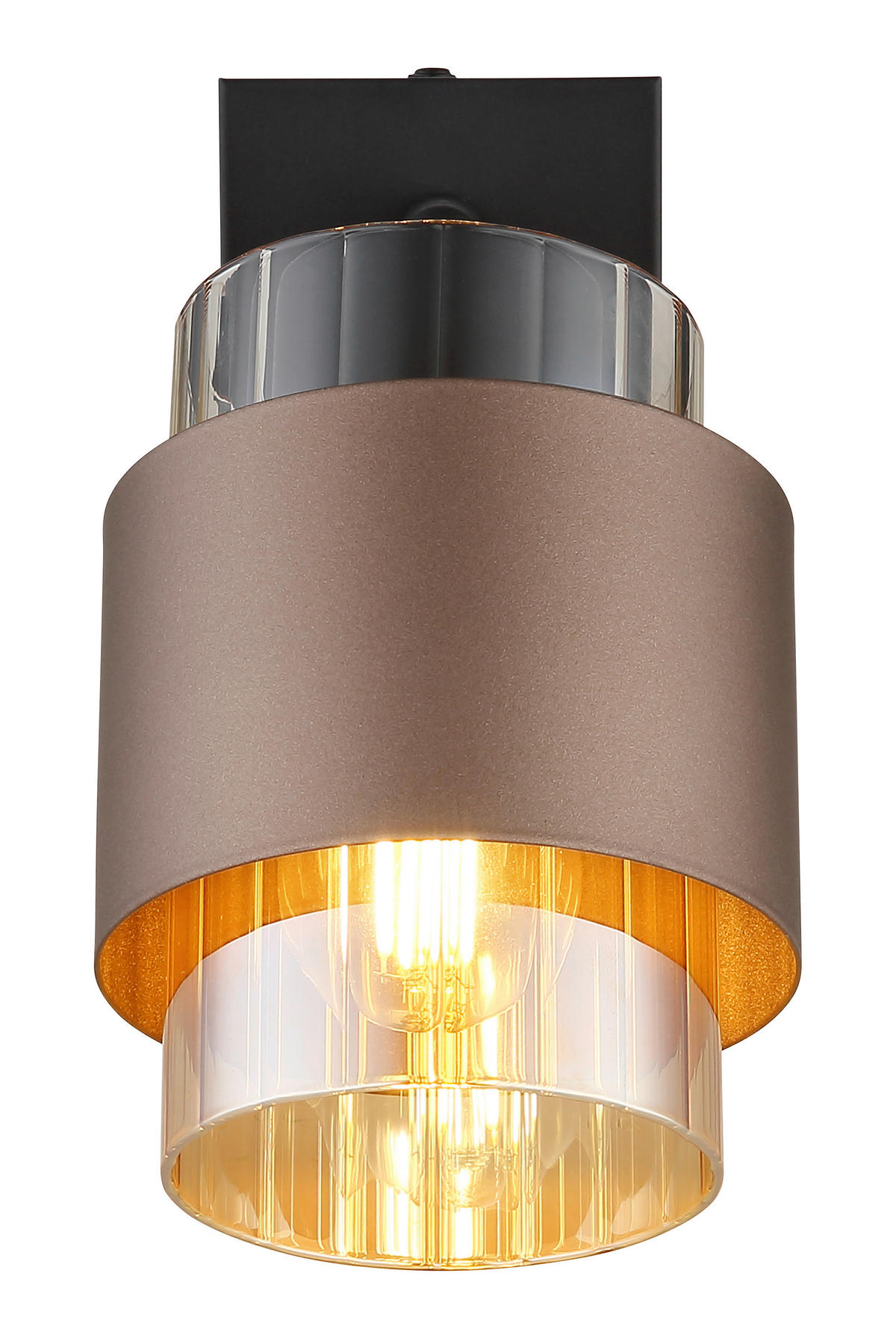 STRAHLER 10/12,5/17 cm   - Schwarz/Orange, Design, Glas/Metall (10/12,5/17cm)