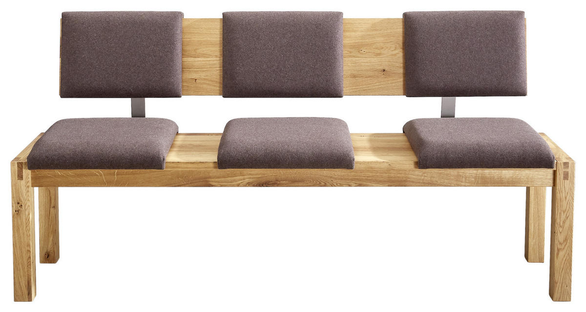 SITZBANK 180/87/55 cm  in Eichefarben  - Eichefarben, Natur, Holz (180/87/55cm) - Linea Natura