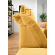 WOHNLANDSCHAFT  in Mikrofaser Gelb  - Chromfarben/Gelb, Design, Kunststoff/Textil (204/350/211cm) - Xora
