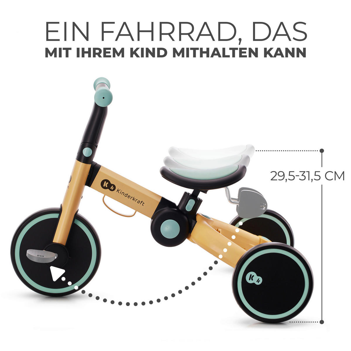 DREIRAD - Gelb, Basics, Kunststoff/Metall (69/44.5/49cm) - kinderkraft